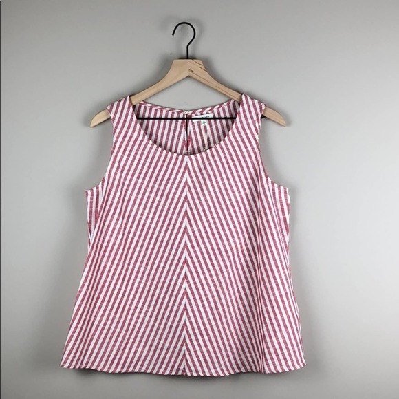Max Studio Striped Sleeveless Top (Small) - Picture 1 of 6
